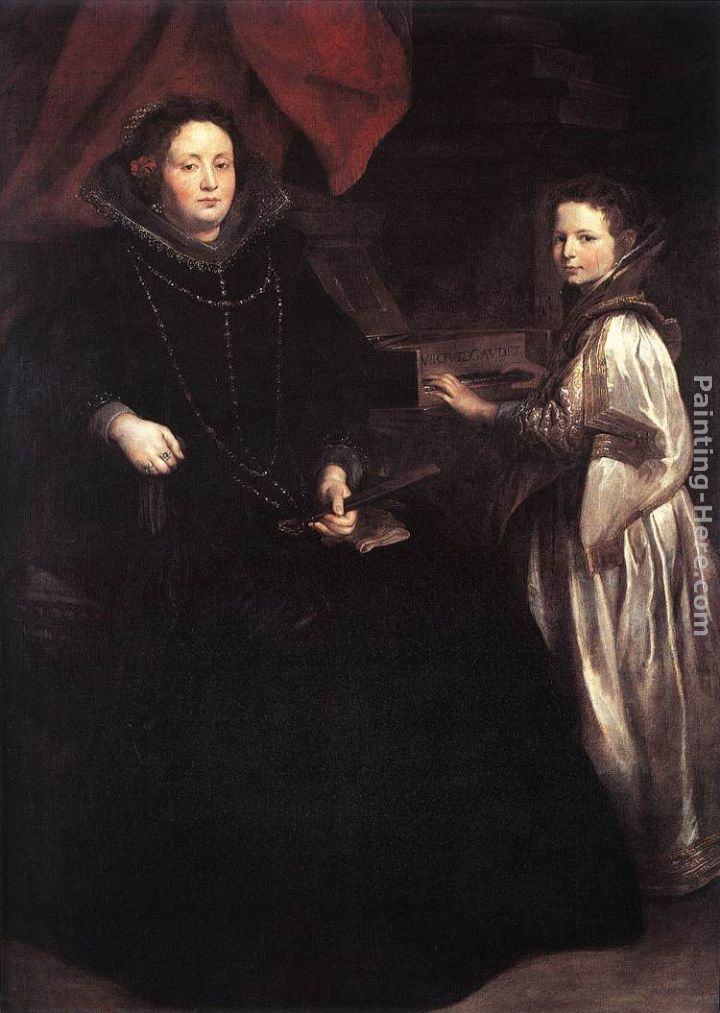 Sir Antony van Dyck Portrait of Porzia Imperiale and Her Daughter